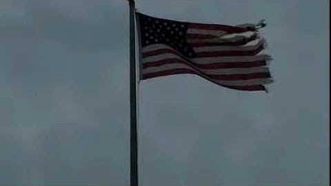 FlagDesk.com | Flag Runners find Improper foundation allows the flagpole to lean