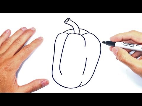 Video: Cómo Dibujar Un Pimiento