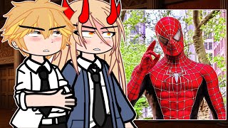 🇺🇸/🇧🇷/🇪🇸 Chainsaw Man React To Spiderman Gacha Reaction