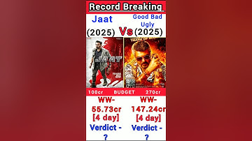 Jaat Vs Good Bad Ugly Box Office Collection | Jaat 1st day collection #shorts