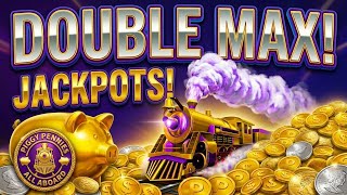 DOUBLE MAX! JACKPOTS on Piggy Pennies! #slot #casinos #jackpot #slotmachine #piggypennies #allaboard screenshot 2