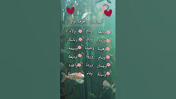 اسماء بنات بحرف الواو معاني الاسماء مع أميرة اكسبلور أسماء بنات لايك اسماء 