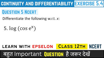 ex 5.4 q5 class 12 | continuity and differentiability class 12 ex 5.4 q5 | class 12 chapter 5 ex 5.4