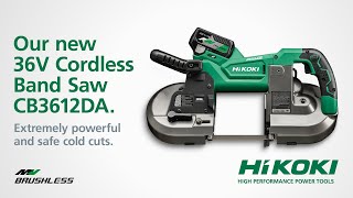 Extremely powerful and safe cold cuts. 36V Cordless band Saw CB3612DA from HiKOKI.