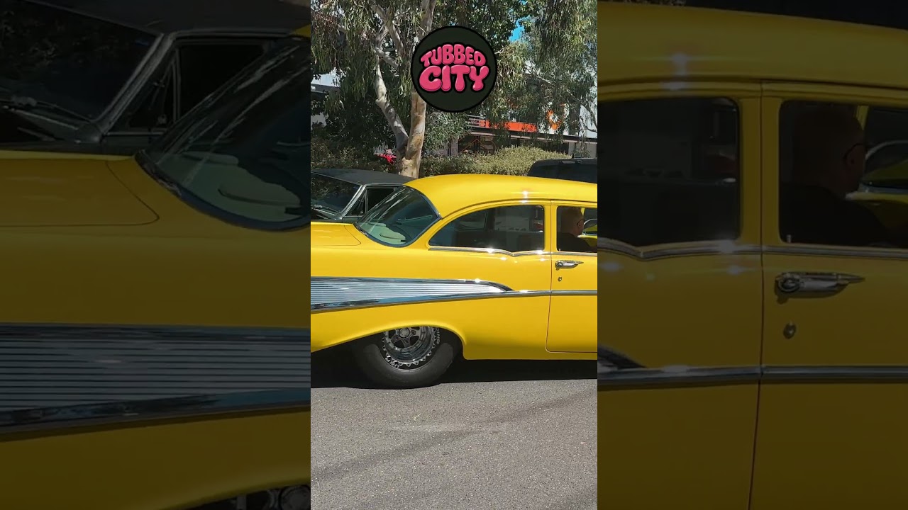 1957 CHEVY CRUISING BY 🔥Classic ’57 Chevrolet looking tough on the street.