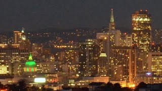Nikon D7000 - Winter Solstice Sunset time lapse reflection movie from San Francisco BofA
