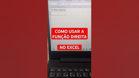 Como usar a Função DIREITA no Excel #shorts