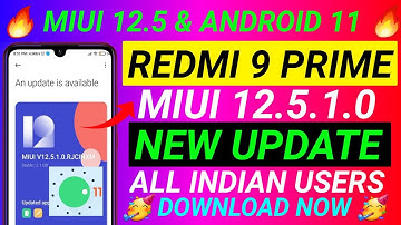 Redmi 9 Prime MIUI 12.5 & Android 11 New Update Rollout | Redmi 9 Prime New Update | Redmi 9 Prime