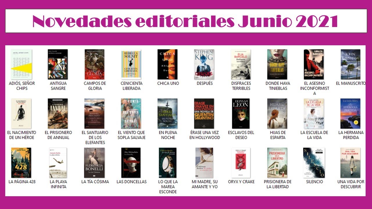 JUNIO 2021 Novedades Editoriales