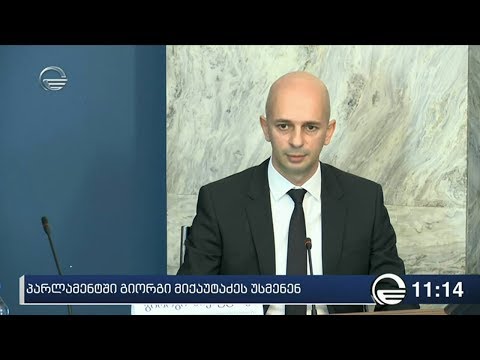 პარლამენტში გიორგი მიქაუტაძეს უსმენენ