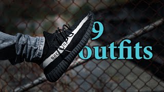 How to style - Yeezy 350 V2  'Oreo' 2022 (9 Outfit Ideas - Don't LAUGH!)