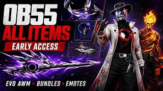 Free Fire Ob55 All Items Video Preview Early Access Ob55 🤯 Ben10 🔥 Naruto 🥵 Diwali Rewards