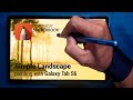 How to paint a simple landscape on Galaxy Tab S6 | Autodesk Sketchbook Mobile | Mr Nghi Channel