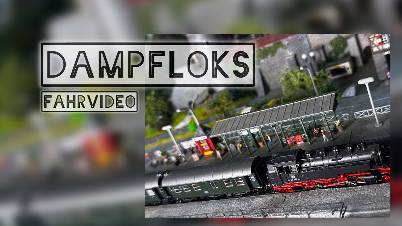 Fahrvideo, Dampflok BR80 von Roco und BR86 von Fleischmann in Spur-N 1:160 