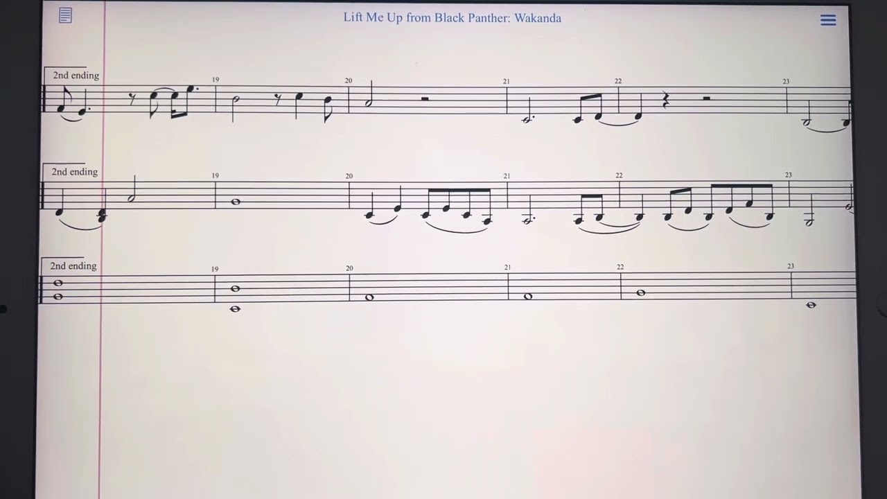 “Lift me up” study score/ piano playback / singer, violin, cello, [violin middle line]￼