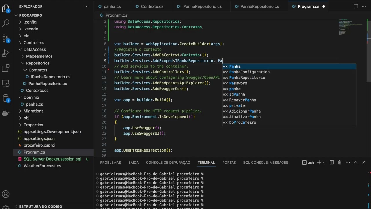 Aula -08 Configuração do Arquivo Program.cs para Integração com Banco de Dados, Swagger e Migrations