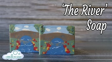 Cold process soap making, sculpted layers, landscape soap. How to make this soap