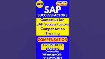 SAP SuccessFactors Compensation Training Online Tutorial Class 59 2025 #sapsuccessfactorstraining