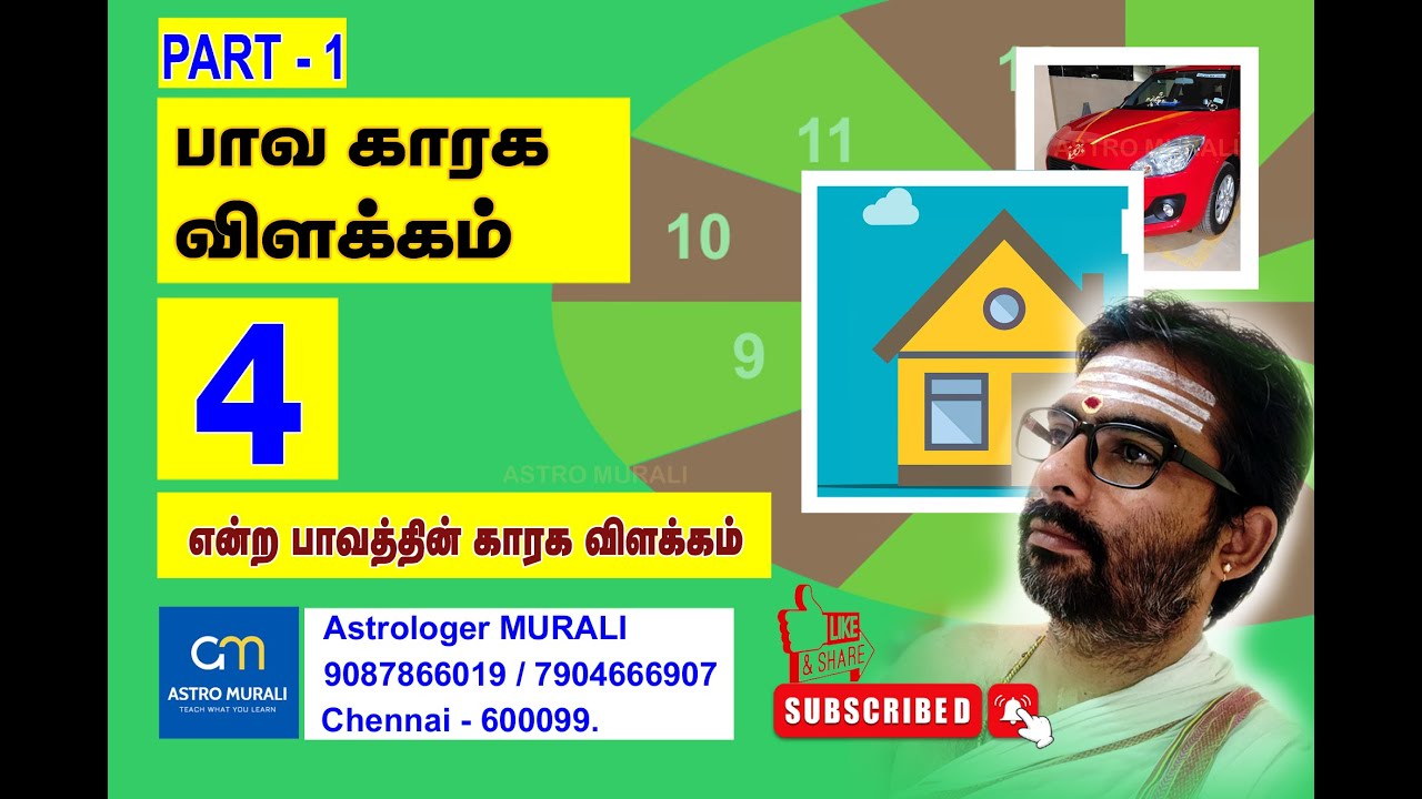 பாவ காரகம் | Learn KP Astrology in Tamil | 4ம் பாவம் Part-1