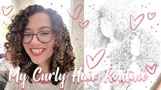 Doing my Hair + Drawing Some Curls // My Curly Hair Routine!