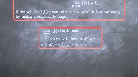 M2: infinite limits and limits at infinity V: limits at infinity and horizontal asymptotes