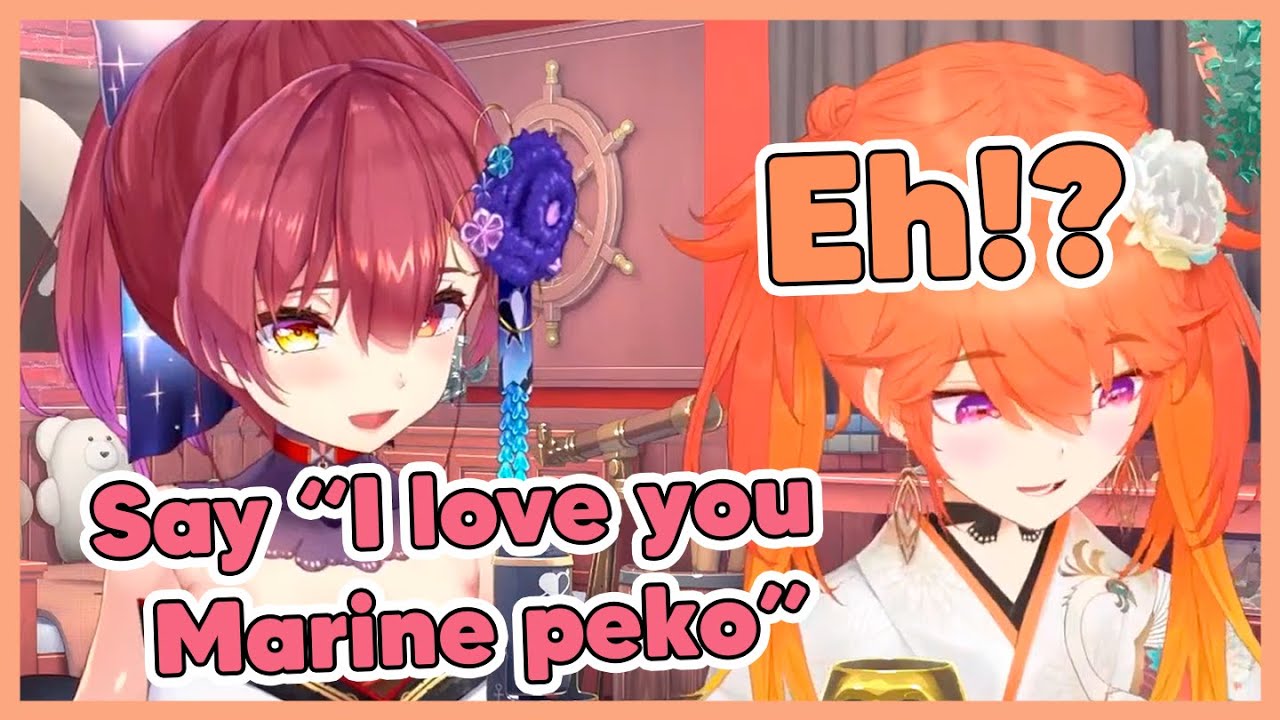 Marine asking Kiara to do a line that Pekora won't say to her personally【EngSub】