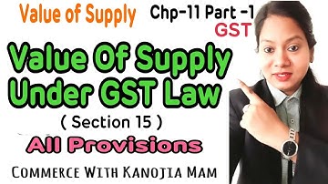 Value of Supply Under GST Law ( Section 15) ||provisions related to determination of Value of supply