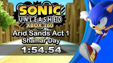 Sonic Unleashed Arid Sands Day Act 1 Speedrun 1:54.54 (Basic run)