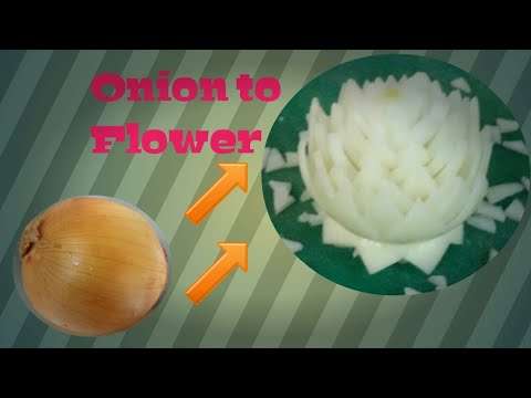 Onion Flower Carving Vegetable Carving Youtube