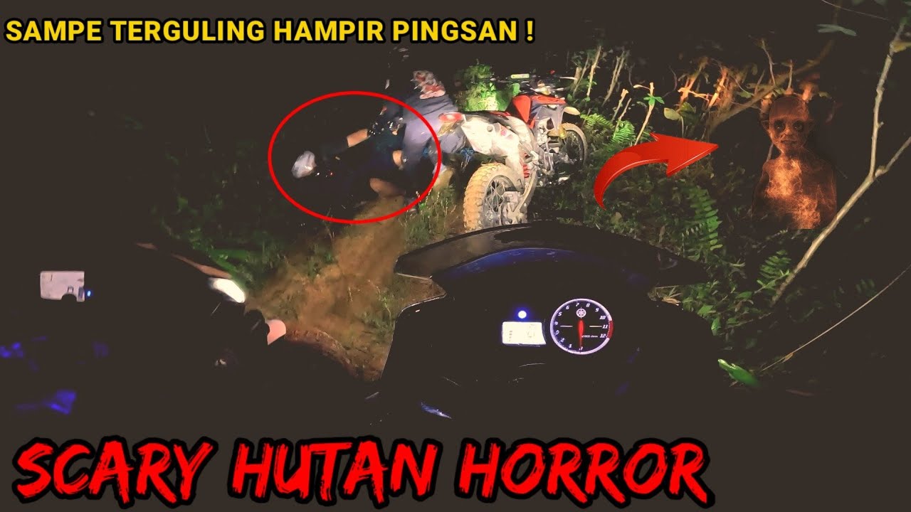 SCARY HORROR‼️TIDAK SADAR RIDER PALING BELAKANG TERGULING GARA2 SOSOK INI