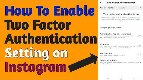 How To Enable Two Factor Authentication Setting on Instagram 2022|Instagram Two Step Verification 22