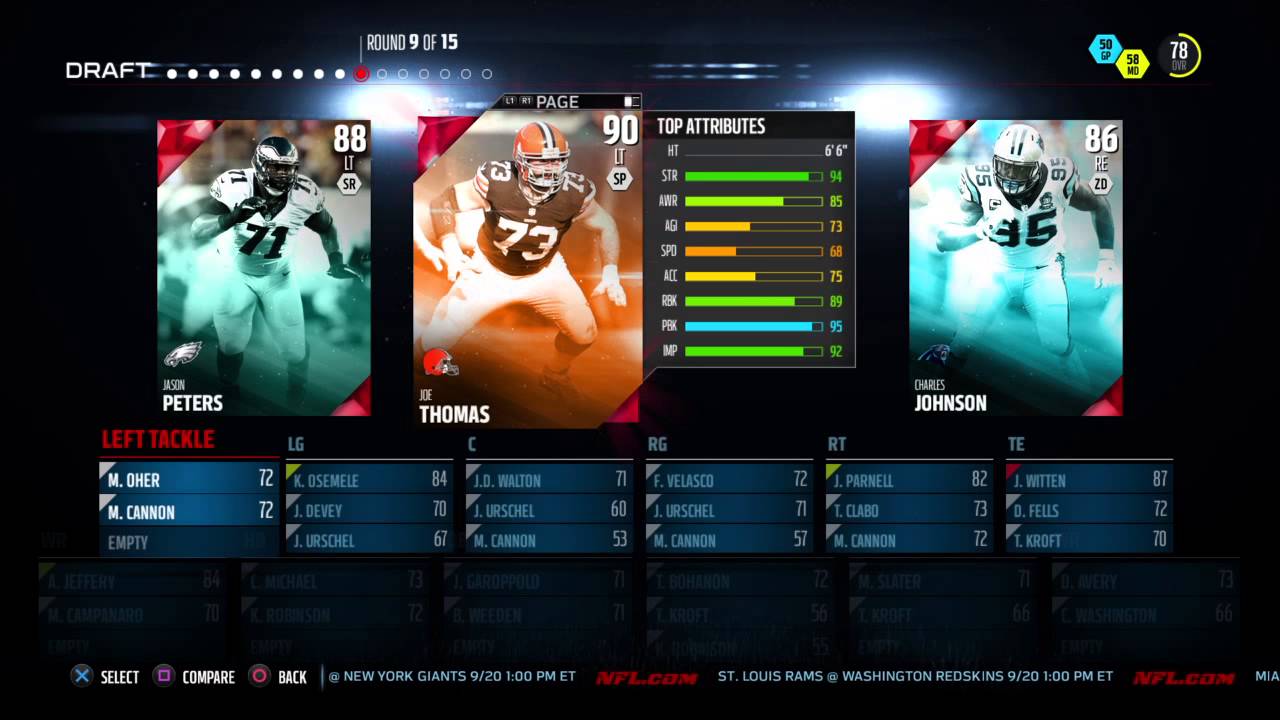 Madden 16 Best Draft 2 Legends LT?