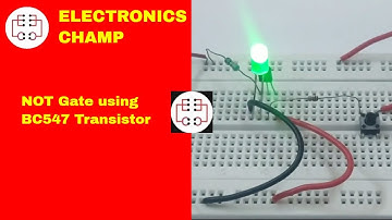 NOT Gate using Transistor on a Breadboard