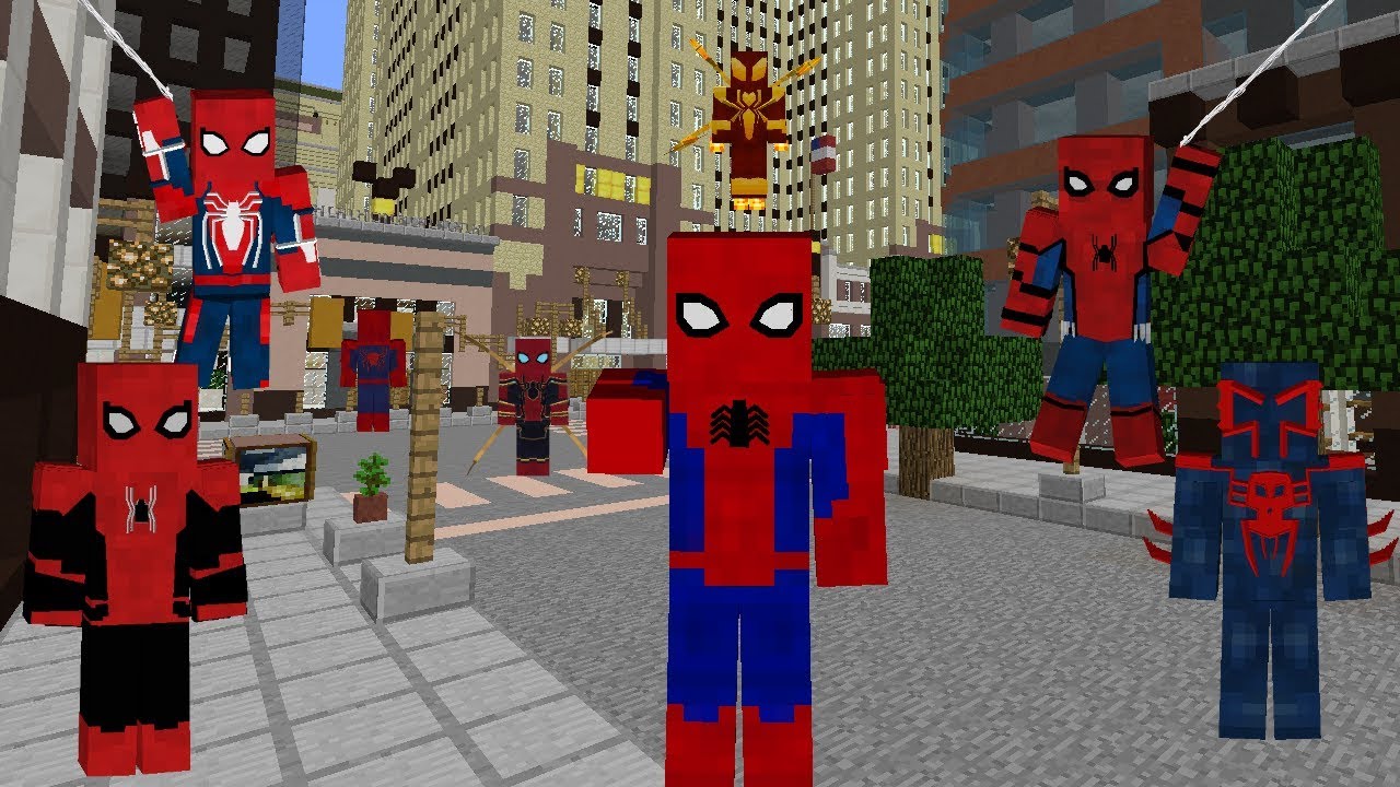 Spider-Man Mod (Legends Minecraft Mod) Sum 6.0 Suit Showcase - YouTube