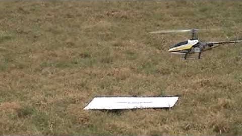 First nose-in Trex 450 r/c helicopter