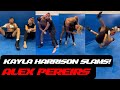 Alex pereira training with kayla harrison almost tapping the 2x world champion out