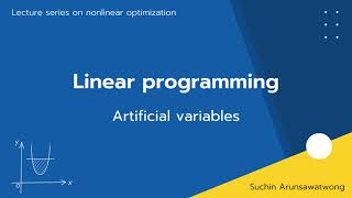 Linear programming : artificial variables