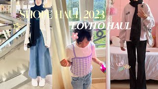 SHOPEE HAUL 2023 | try on // pastel , basics ft. LOVITO ★ screenshot 2