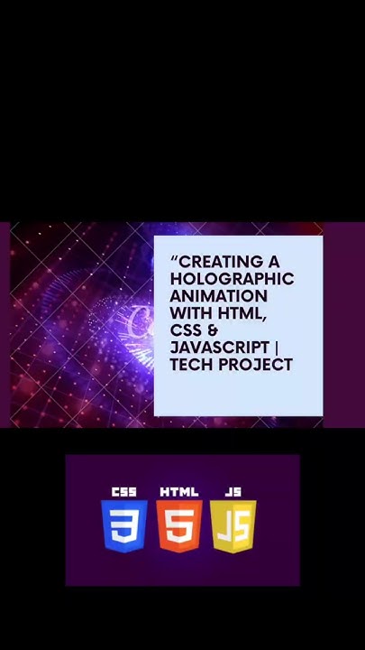 Creating Holographic Animations with HTML, CSS & JavaScript - YouTube