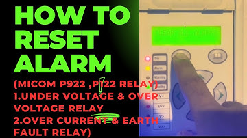 How to reset alarm in vcb relay micom P922 & P122 #viralvideo #relay