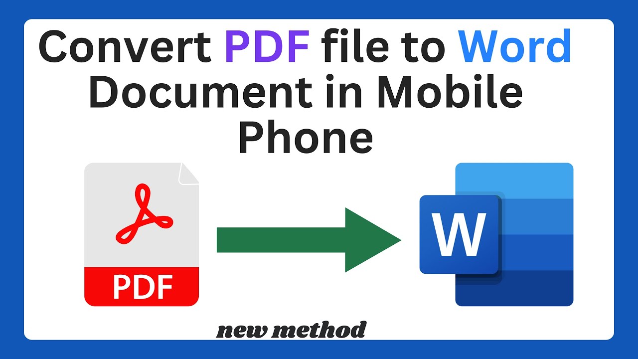 How to convert PDF File to Word Document | convert PDF File to Word ...