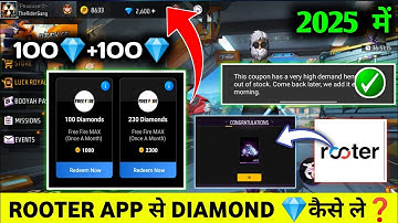 Rooter App Free Fire Max Diamond Redeem Problem Solve Trick | Rooter App Se Diamond Kaise Le