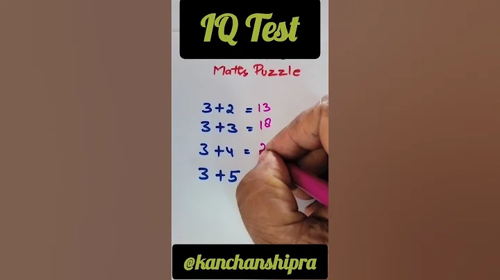 IQ Test | maths puzzle #trending #shorts #youtubeshorts #viral #kanchanshipra #puzzle