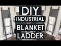 DIY Industrial Blanket Ladder | Beginner-Friendly Metal & Wood Modern Farmhouse Project Under $50!