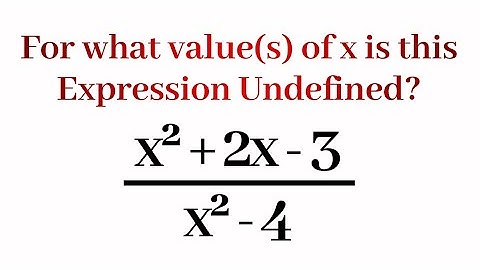 Not Everyone Can Solve This! | For What Value of x is this Expression Undefined? SAT Math Questions