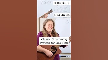 Strumming in 4/4 Time with a Classic Pattern #beginnerguitarlessons #beginnerguitartutorial