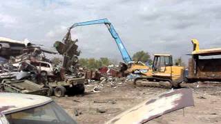 Crushing iron at BFR Metals.