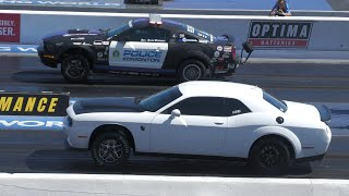 Police Vs Muscle Cars - Drag Racing