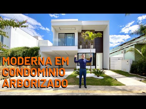 CASA NOVA E MODERNA | EM CONDOMÍNIO BEM ARBORIZADO | PORTAL DO SOL II - GOIÂNIA