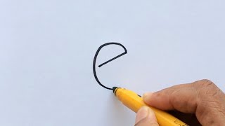 How to Draw an Eye Picture from letter e